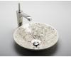 Kohler Mille Fleurs K-14223-T9-47 Almond Design On Conical Bell Vessels Lavatory