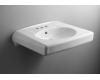 Kohler Brenham K-1997-1L-47 Almond Wall-Mount Lavatory with Single-Hole Faucet Drilling and Soap Dispenser Hole On The Left
