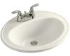 Kohler Pennington K-2196-4K-NY Dune Self-Rimming Lavatory with 4" Centers, Right-Hand Soap/Lotion Dispenser Hole Drilling and Sealed Overfl