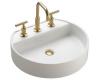 Kohler Chord K-2331-1-HW1 Honed White Wading Pool Lavatory with Single-Hole Faucet Drilling