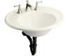Kohler Iron Works K-2822-4W-NY Dune Lavatory with White Exterior and 4" Centers