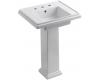 Kohler Tresham K-2844-8-G9 Sandbar 24" Pedestal Lavatory with 8" Widespread Faucet Drilling