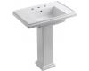 Kohler Tresham K-2845-8-0 White 30" Pedestal Lavatory with 8" Widespread Faucet Drilling