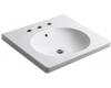 Kohler Persuade K-2957-4-HW1 Honed White Circ Integrated Lavatory with 4" Center