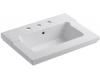 Kohler Tresham K-2979-8-95 Ice Grey One Piece Surface and Integrated Lavatory with 8" Widespread Faucet Drilling