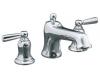 Kohler Bancroft K-T10592-4-BRZ Oil-Rubbed Bronze Deck-Mount Bath Faucet Trim with Metal Lever Handles, Valve Not Included