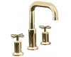 Kohler Purist K-T14428-3-PGD Vibrant Moderne Polished Gold Deck-Mount High-Flow Bath Faucet Trim with Cross Handles, Valve Not Included