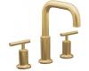 Kohler Purist K-T14428-4-BGD Vibrant Moderne Brushed Gold Deck-Mount High-Flow Bath Faucet Trim with Lever Handles, Valve Not Included