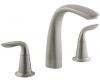 Kohler Refinia K-T5323-4-BN Vibrant Brushed Nickel Bath Faucet Trim, Valve Not Included