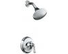 Kohler Forte K-T10276-4AE-CP Polished Chrome Rite-Temp Pressure-Balancing Shower Trim Set with Traditional Lever Handle, Valve Not Included