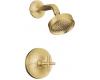 Kohler Purist K-T14422-3-BGD Vibrant Moderne Brushed Gold Rite-Temp Pressure-Balancing Shower Faucet Trim with Cross Handle, Valve Not Incl