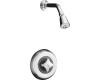 Kohler Triton K-T6910-2A-CP Polished Chrome Rite-Temp Pressure-Balancing Shower Faucet Trim with Standard Handle