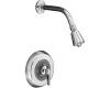 Kohler Triton K-T6910-4A-CP Polished Chrome Rite-Temp Pressure-Balancing Shower Faucet Trim with Lever Handle