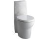 Kohler Saile K-14338-SMC-0 White Empress Bouquet Design On Toilet