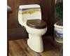 Kohler Whistling Straits K-14343-WS-47 Almond Design On Gabrielle One-Piece Comfort Height Toilet with Vibrant Polished Brass Trip Lever