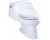 Kohler San Raphael K-3466-HW1 Honed White One-Piece Elongated Toilet with Concealed Trapway and French Curve Toilet Seat