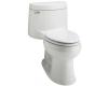 Kohler Cimarron K-3489-HW1 Honed White Comfort Height One-Piece Elongated Toilet with Cachet Quiet-Close Quick-Release Toilet Seat and Left