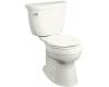 Kohler Cimarron 3497-0 White Comfort Height Two-Piece Round-Front Toilet with Left-Hand Trip Lever