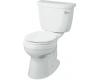 Kohler Cimarron 3497-RA-0 White Comfort Height Two-Piece Round-Front Toilet with Right-Hand Trip Lever