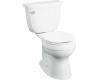 Kohler Cimarron 3497-T-7 Black Black Comfort Height Two-Piece Round-Front Toilet with Tank Cover Locks and Left-Hand Trip Lever