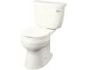 Kohler Cimarron 3497-TR-96 Biscuit Comfort Height Two-Piece Round-Front Toilet with Tank Cover Locks and Right-Hand Trip Lever