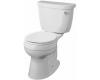 Kohler Cimarron K-3497-TR-NY Dune Comfort Height Two-Piece Round-Front Toilet with Tank Cover Locks and Right-Hand Trip Lever, Less Seat
