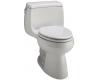 Kohler Gabrielle K-3513-HW1 Honed White Comfort Height One-Piece Elongated Toilet with French Curve Quiet-Close Toilet Seat