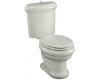 Kohler Revival 3555-95 Ice Grey Two-Piece Elongated Toilet with Seat, Polished Chrome Flush Actuator and Trim
