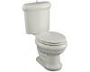 Kohler Revival 3555-G-95 Ice Grey Two-Piece Elongated Toilet with Seat, Brushed Chrome Flush Actuator and Trim