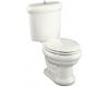 Kohler Revival 3555-SN-58 Thunder Grey Two-Piece Elongated Toilet with Seat, Vibrant Polished Nickel Flush Actuator and Trim