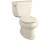 Kohler Wellworth K-3575-47 Almond Classic 1.28 Gpf Elongated Toilet with Class Five Flushing Technology and Left-Hand Trip Lever