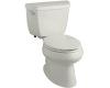 Kohler Wellworth K-3575-95 Ice Grey Classic 1.28 Gpf Elongated Toilet with Class Five Flushing Technology and Left-Hand Trip Lever