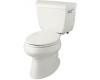 Kohler Wellworth K-3575-RA-0 White Classic 1.28 Gpf Elongated Toilet with Class Five Flushing Technology and Right-Hand Trip Lever