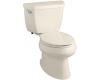 Kohler Wellworth K-3575-T-47 Almond Classic 1.28 Gpf Elongated Toilet with Class Five Flushing Technology and Left-Hand Trip Lever