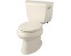 Kohler Wellworth K-3575-TR-47 Almond Classic 1.28 Gpf Elongated Toilet with Class Five Flushing Technology and Right-Hand Trip Lever
