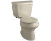Kohler Wellworth K-3576-G9 Sandbar Classic Round-Front Toilet with Class Five Flushing Technology and Left-Hand Trip Lever
