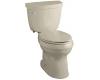 Kohler Cimarron K-3589-G9 Sandbar Comfort Height Elongated 1.6 Gpf Toilet with Class Six Technology and Left-Hand Trip Lever, Less Seat