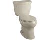 Kohler Cimarron K-3609-G9 Sandbar Comfort Height Elongated 1.28 Gpf Toilet with Class Five Technology and Left-Hand Trip Lever, Less Seat