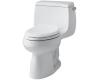 Kohler Gabrielle K-3615-RA-0 White Comfort Height One-Piece Compact Elongated 1.28 Gpf Toilet with Right-Hand Trip Lever