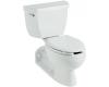 Kohler Barrington K-3652-0 White Pressure Lite Toilet with Elongated Bowl and Left-Hand Trip Lever