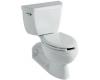 Kohler Barrington K-3652-RA-0 White Pressure Lite Toilet with Elongated Bowl and Right-Hand Trip Lever