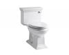 Kohler Memoirs K-3813-RA-0 White Comfort Height One Piece Elongated 1.28Gpf Toilet with Stately Design with Right-Hand Trip Lever