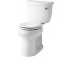 Kohler Cimarron Cimarron K-3851-UR-0 White Cimarron Comfort Height Two-Piece Round-Front 1.28 Gpf Toilet with 10" Rough-In, Right-Hand Trip