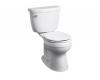 Kohler Cimarron K-3887-U-0 White Comfort Height Two-Piece Round-Front 1.28 Gpf Toilet with Insuliner Tank Liner