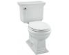 Kohler Memoirs K-3933-0 White Comfort Height Two-Piece Round Front 1.28 Gpf Toilet with Stately Design