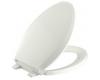 Kohler Cachet K-4636-HW1 Honed White Quiet-Close Elongated Toilet Seat with Quick-Release Functionality