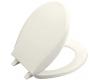 Kohler Cachet K-4689-NY Dune Round, Closed-Front Plastic Toilet Seat with Cover and Plastic Hinges