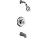 Kohler Coralais K-P15601-7S-CP Polished Chrome Shower Faucet Trim with Sculptured Acrylic Handle and Slip-Fit Spout
