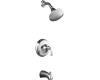 Kohler Forte K-T10274-4AE-BN Vibrant Brushed Nickel Rite-Temp Pressure-Balancing Bath and Shower Trim Set with Traditional Lever Handle, Va