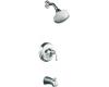 Kohler ForteForte K-T10274-4E-BN Vibrant Brushed Nickel Forte Rite-Temp Pressure-Balancing Bath and Shower Trim Set with Sculpted Lever Han